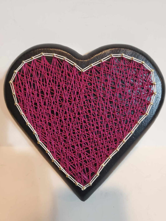 Maroon Heart String Art