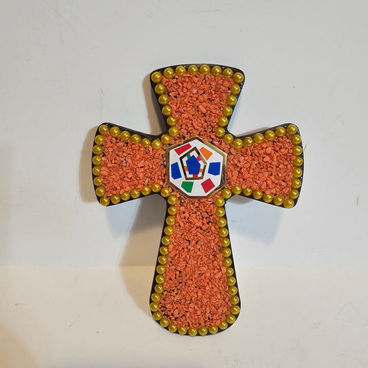 Orange Mosaic Cross