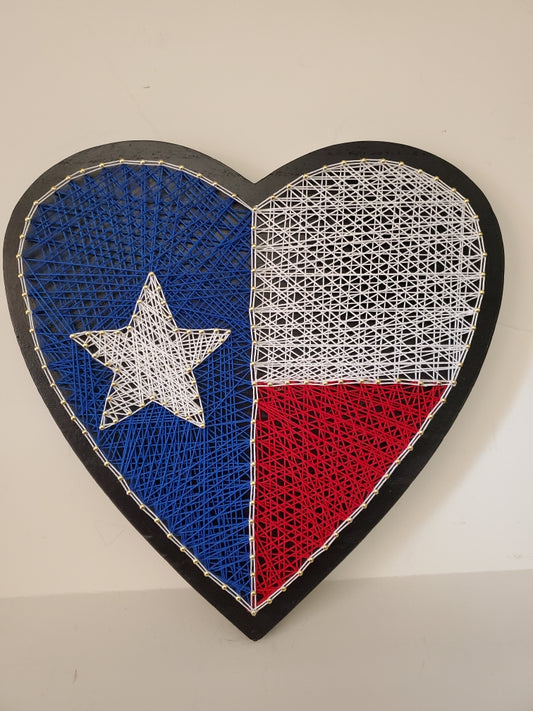 Texas Heart String Art