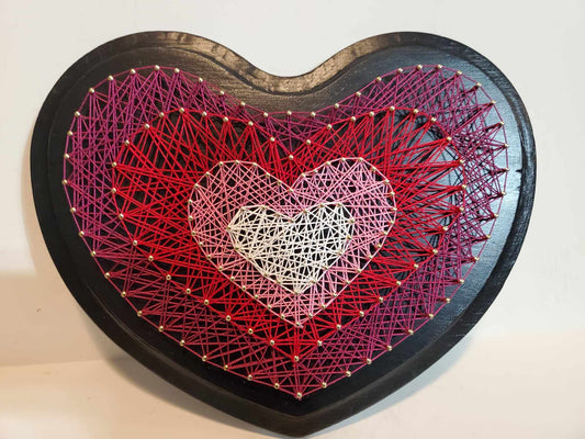 Four Concentric Heart String Art